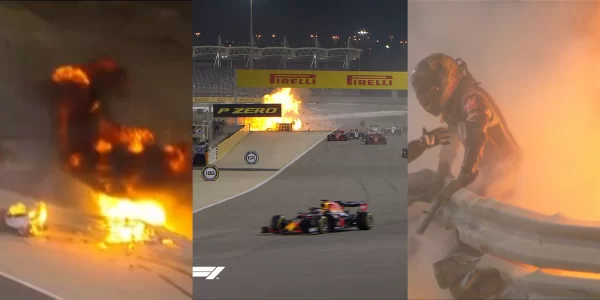 Incidente spaventoso in F1, auto in fiamme e spezzata in due: Grosjean vivo per miracolo