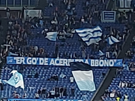 Striscione tifosi Lazio Acerbi