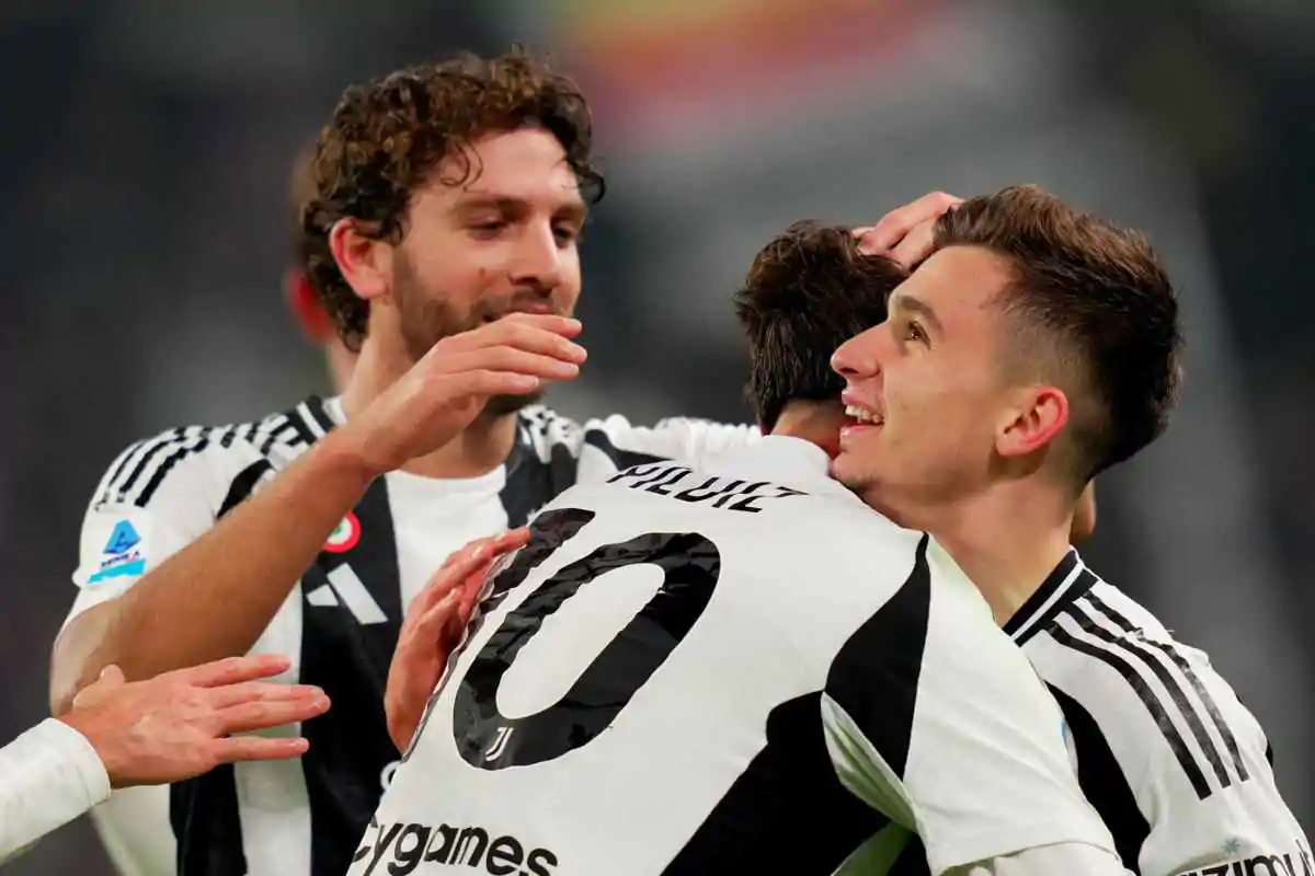 L'esultanza della Juventus