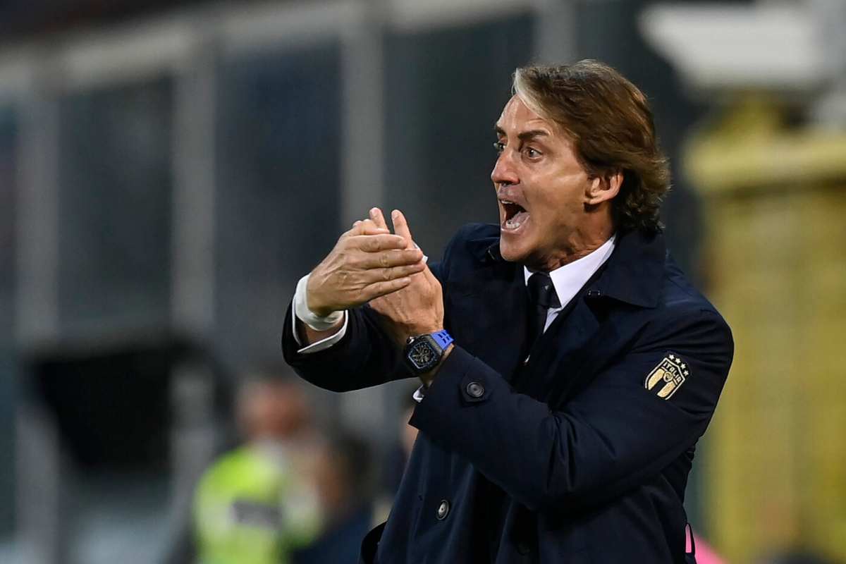 Roberto Mancini in panchina 