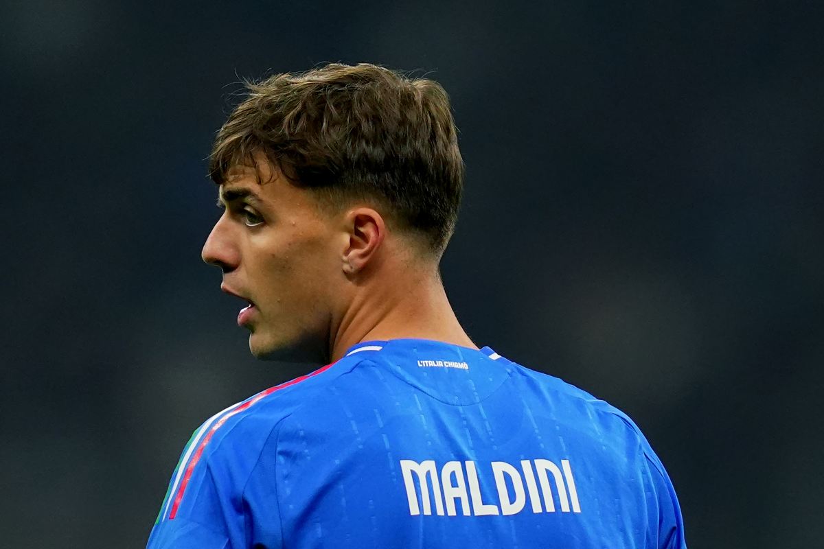 Daniel Maldini con la maglia della Nazionale