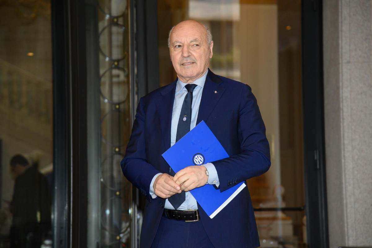 Il presidente dell'Inter Marotta sorride