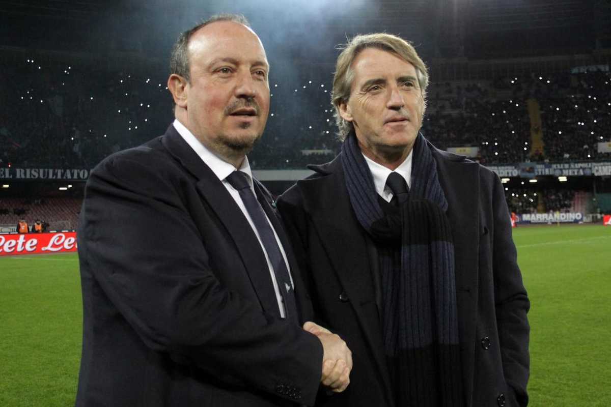 Rafa Benitez e Roberto Mancini in panchina