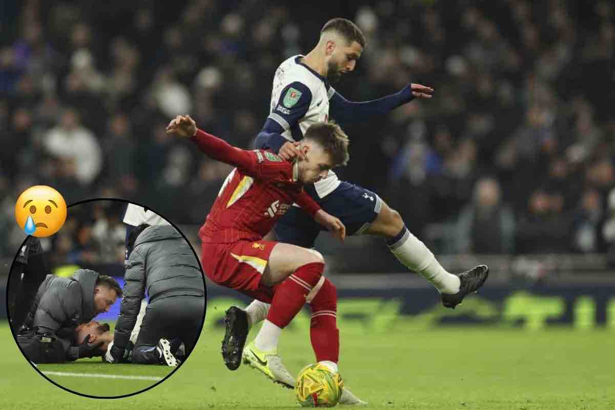 Paura durante Tottenham-Liverpool: l'ex Juve Rodrigo Bentancur esce in barella