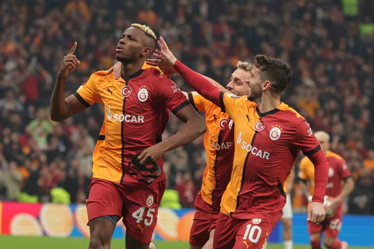 Osimhen esulta con il Galatasaray