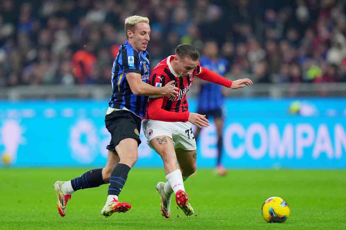 Frattesi in campo contro il Milan