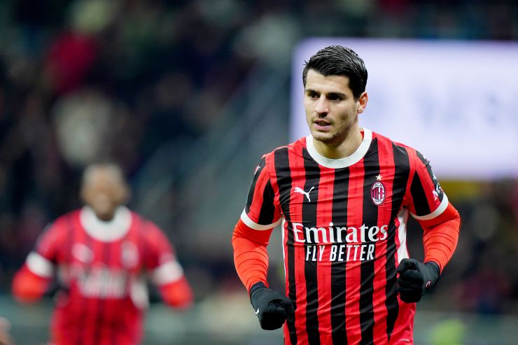 Morata in maglia Milan