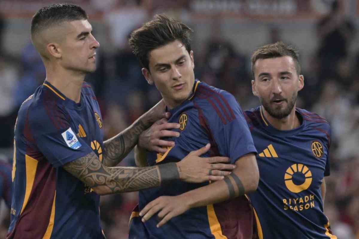 Dybala Cristante e Mancini con la Roma